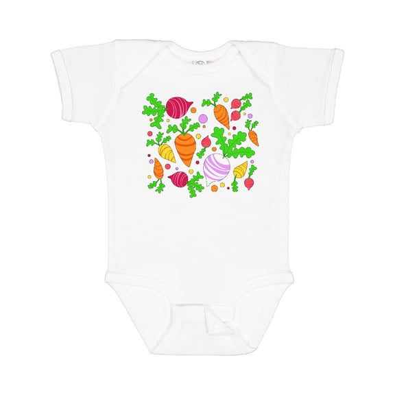 Inktastic Root Vegetable Party- Carrots, Beets, Radish, Turnip Boys or Girls Baby Bodysuit