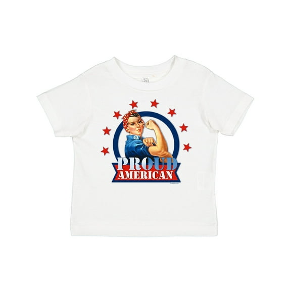 Inktastic Rosie Riveter Proud American Girls Toddler T-Shirt
