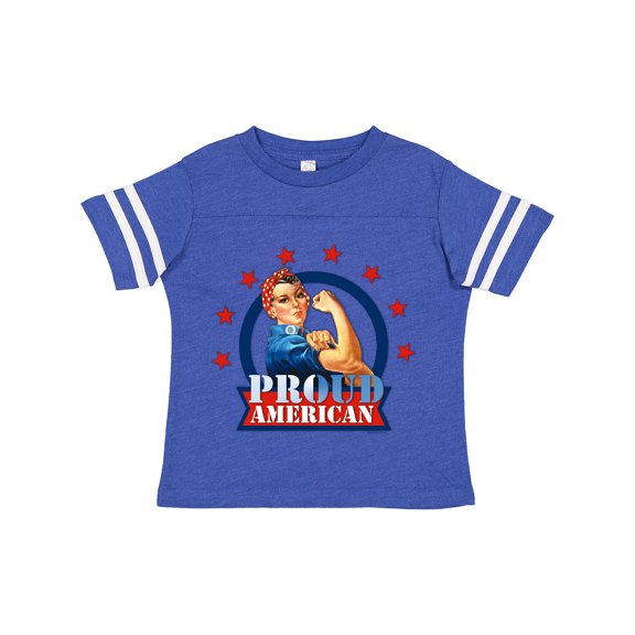 Inktastic Rosie Riveter Proud American Girls Toddler T-Shirt