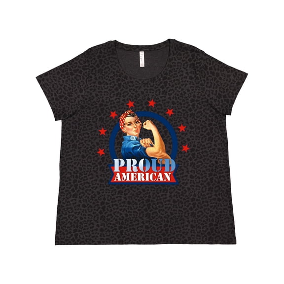 Inktastic Rosie Riveter Proud American Women's Plus Size T-Shirt
