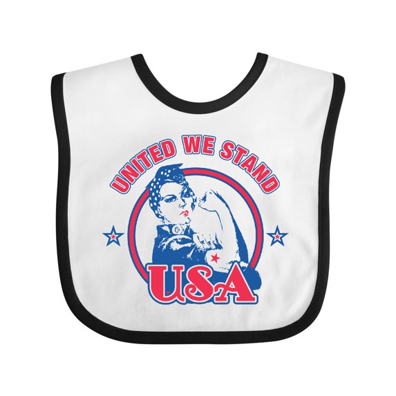 Inktastic Rosie Riveter United USA Girls Baby Bib