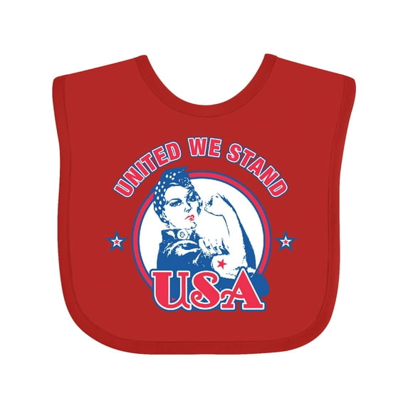Inktastic Rosie Riveter United USA Girls Baby Bib