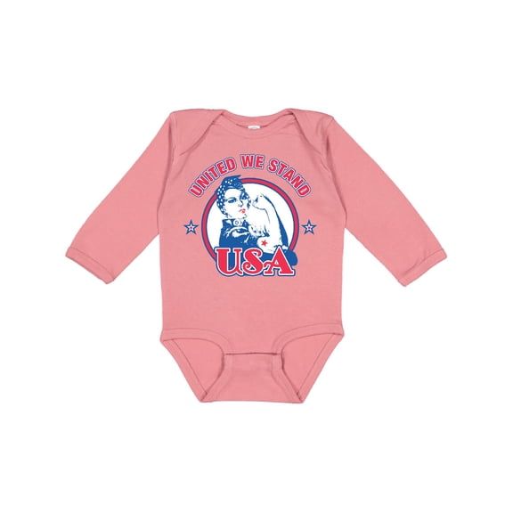 Inktastic Rosie Riveter United USA Girls Long Sleeve Baby Bodysuit