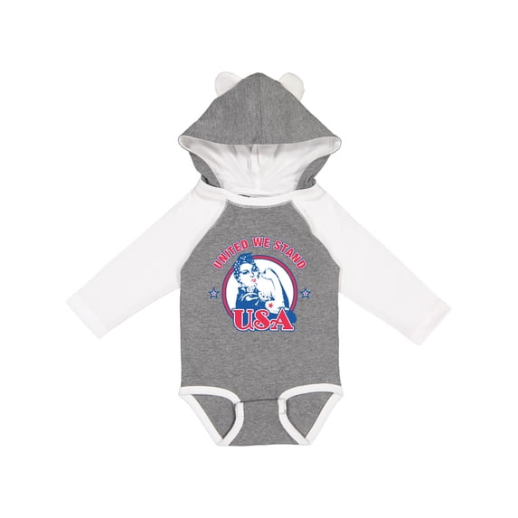 Inktastic Rosie Riveter United USA Girls Long Sleeve Baby Bodysuit