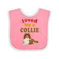 thumbnail image 1 of Inktastic Rough Collie Dog Boys or Girls Baby Bib, 1 of 4