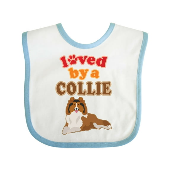 Inktastic Rough Collie Dog Boys or Girls Baby Bib