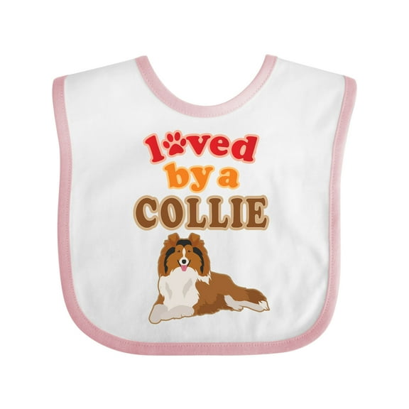 Inktastic Rough Collie Dog Boys or Girls Baby Bib