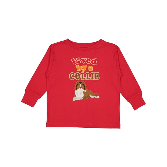 Inktastic Rough Collie Dog Gift Boys or Girls Long Sleeve Toddler T-Shirt
