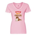 thumbnail image 1 of Inktastic Rough Collie Dog Gift Women's V-Neck T-Shirt, 1 of 5