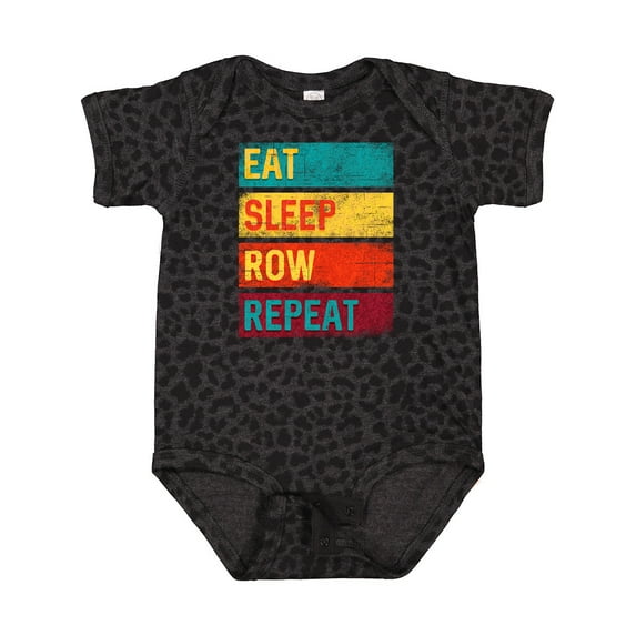 Inktastic Rowing Team Eat Sleep Row Repeat Boys or Girls Baby Bodysuit