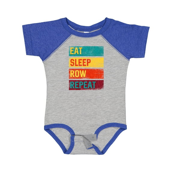 Inktastic Rowing Team Eat Sleep Row Repeat Boys or Girls Baby Bodysuit
