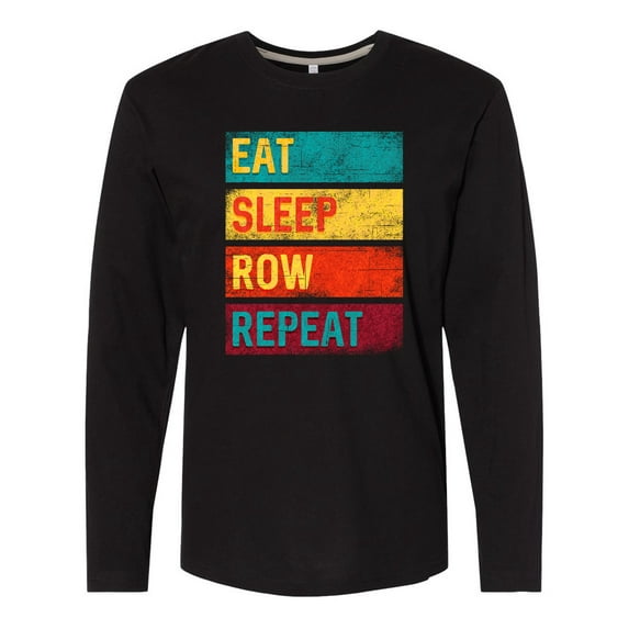 Inktastic Rowing Team Eat Sleep Row Repeat Long Sleeve T-Shirt