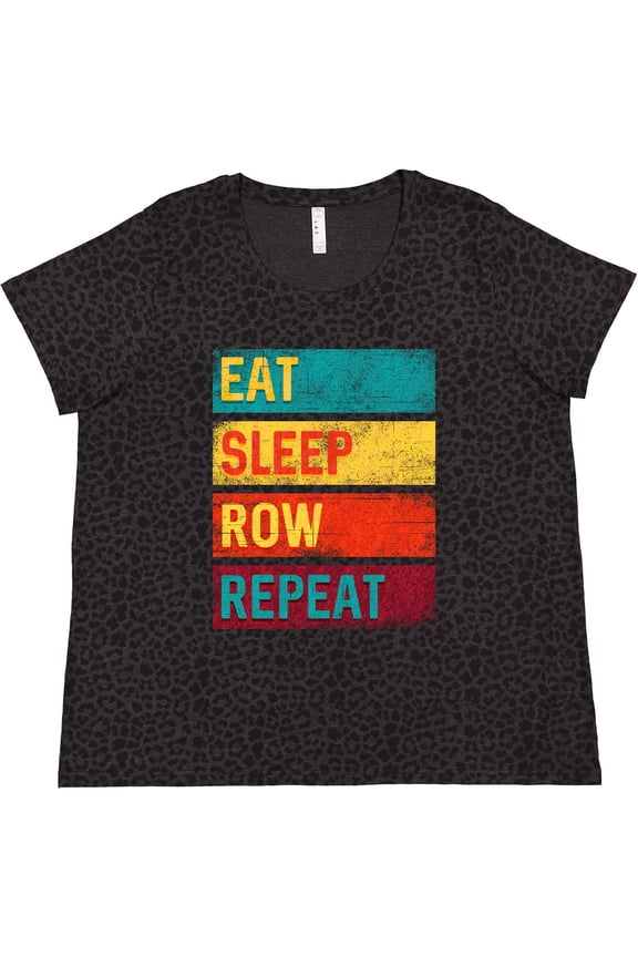 Rowing Team Eat Sleep Row Repeat Women's Plus Size T-Shirt