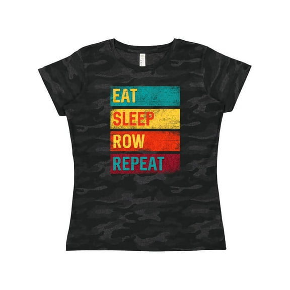 Inktastic Rowing Team Eat Sleep Row Repeat Women's T-Shirt