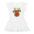 thumbnail image 1 of Inktastic Rudolph The Red Nose Reindeer Girls Baby Dress, 1 of 5