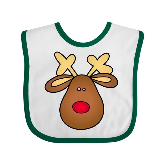 Inktastic Rudolph the Red Nose Reindeer Boys or Girls Baby Bib