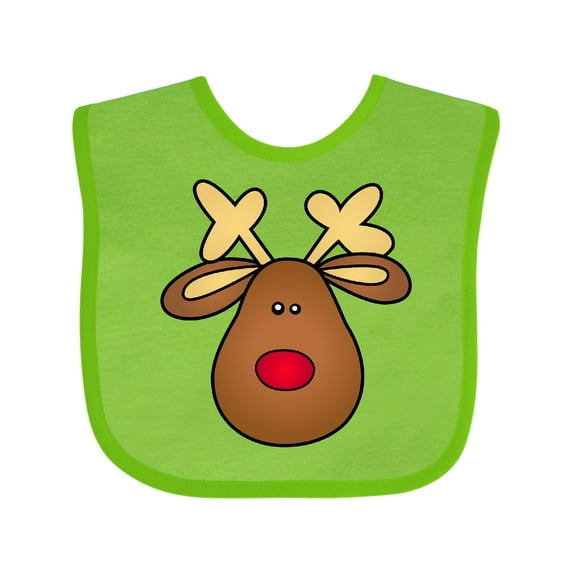 Inktastic Rudolph the Red Nose Reindeer Boys or Girls Baby Bib