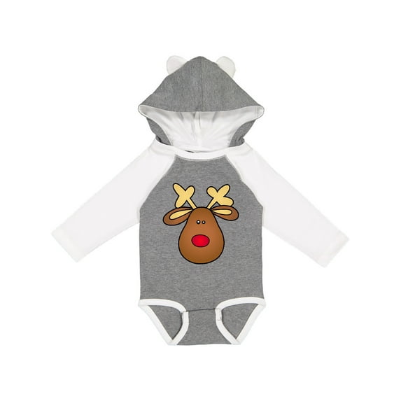 Inktastic Rudolph the Red Nose Reindeer Boys or Girls Long Sleeve Baby Bodysuit