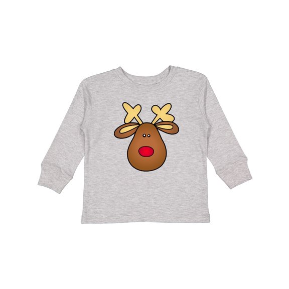 Inktastic Rudolph the Red Nose Reindeer Boys or Girls Long Sleeve Toddler T-Shirt
