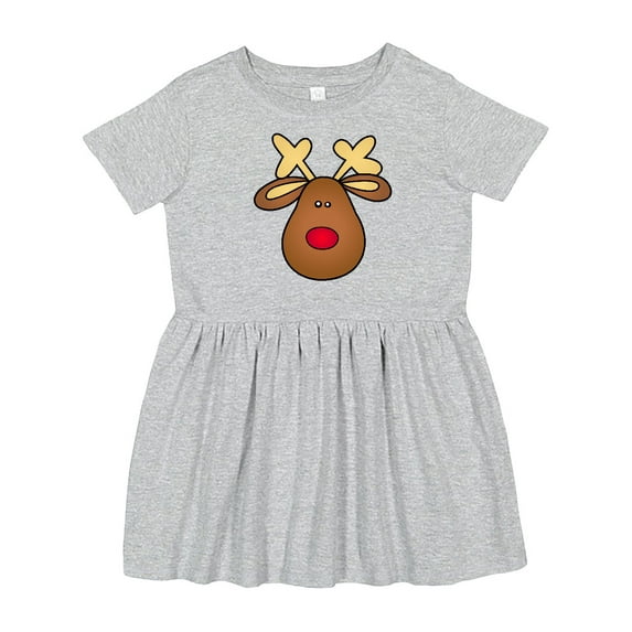 Inktastic Rudolph the Red Nose Reindeer Girls Toddler Dress