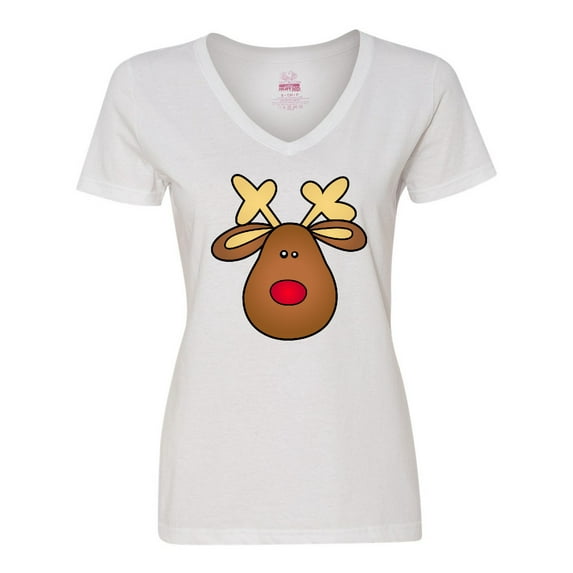 Inktastic Rudolph the Red Nose Reindeer Women's V-Neck T-Shirt