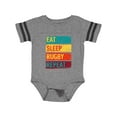 thumbnail image 1 of Inktastic Rugby Player Eat Sleep Rugby Repeat Boys or Girls Baby Bodysuit, 1 of 4