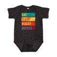 thumbnail image 1 of Inktastic Rugby Player Eat Sleep Rugby Repeat Boys or Girls Baby Bodysuit, 1 of 5