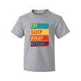 thumbnail image 1 of Inktastic Rugby Player Eat Sleep Rugby Repeat Youth T-Shirt, 1 of 5