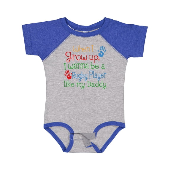 Inktastic Rugby Player Like Daddy Boys or Girls Baby Bodysuit