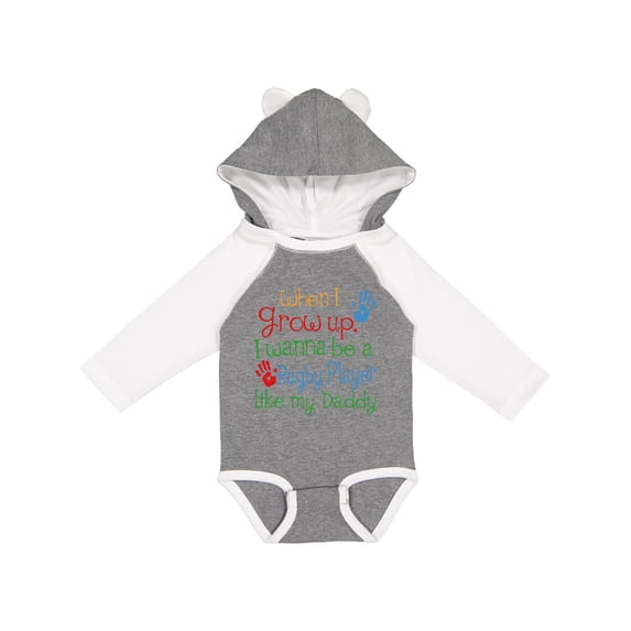Inktastic Rugby Player Like Daddy Boys or Girls Long Sleeve Baby Bodysuit