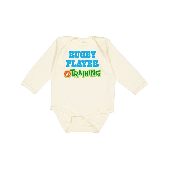 Inktastic Rugby Player in Training Boys or Girls Long Sleeve Baby Bodysuit