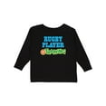thumbnail image 1 of Inktastic Rugby Player in training Boys or Girls Long Sleeve Toddler T-Shirt, 1 of 5