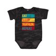 thumbnail image 1 of Inktastic Running Eat Sleep Triathlon Repeat Boys or Girls Baby Bodysuit, 1 of 5