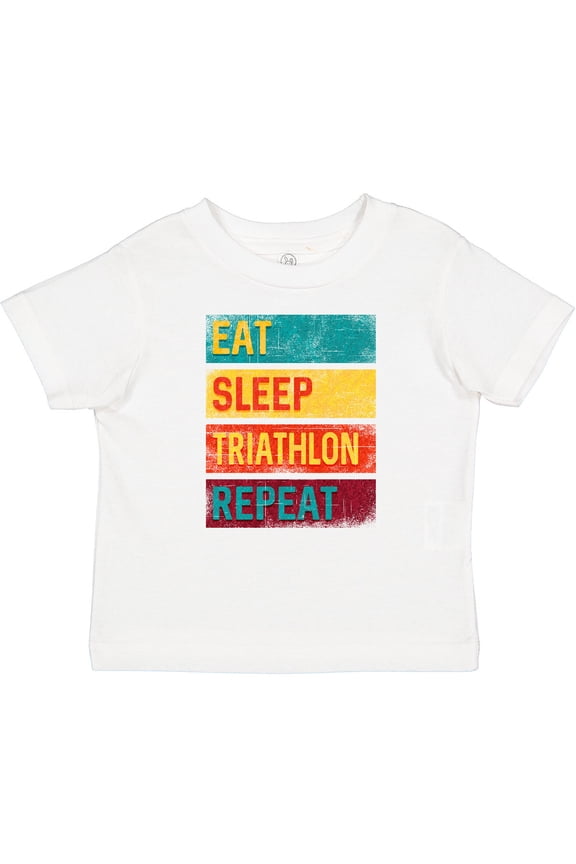 Running Eat Sleep Triathlon Repeat Boys or Girls Baby T-Shirt