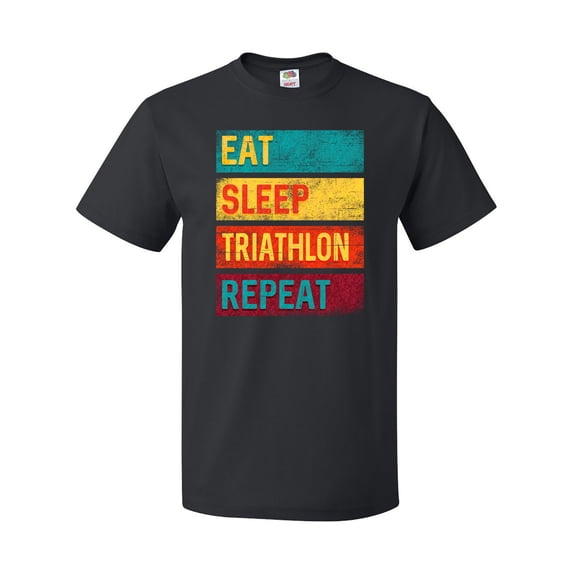 Inktastic Running Eat Sleep Triathlon Repeat T-Shirt