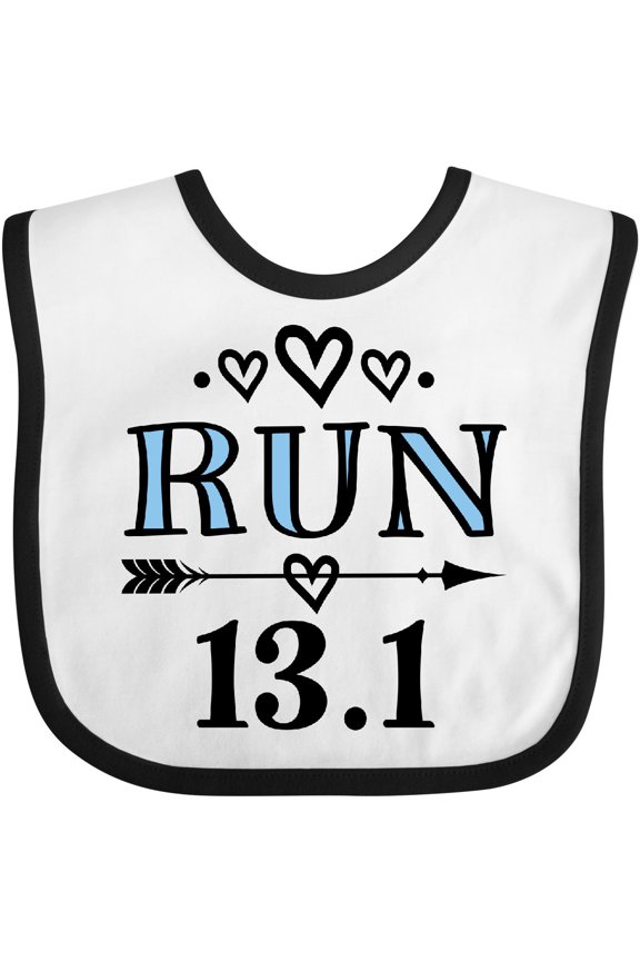 Running Half Marathon Run Girls Baby Bib