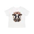 thumbnail image 1 of Inktastic Rustic Cow Flowered Bow Girls Toddler T-Shirt, 1 of 5
