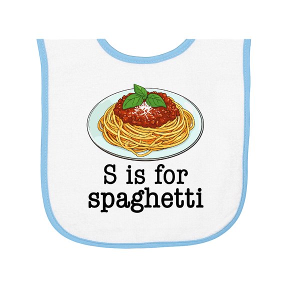 Inktastic S is for Spaghetti Alphabet Quote Baby Terry Cloth Bib