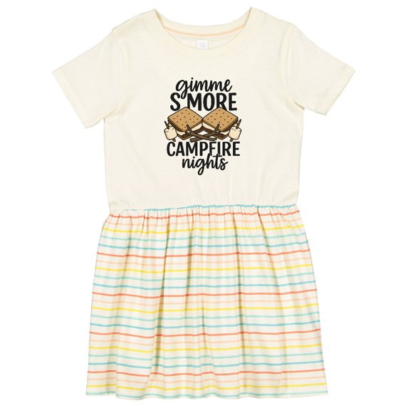 Inktastic S'more Campfire Nights Girls Toddler Dress