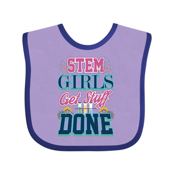 Inktastic STEM Science Technology Engineering Math Girl Girls Baby Bib