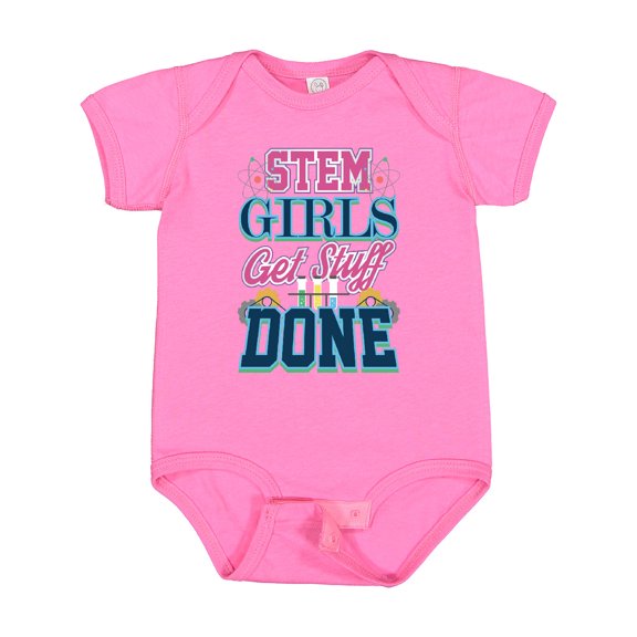 Inktastic STEM Science Technology Engineering Math Girl Girls Baby Bodysuit
