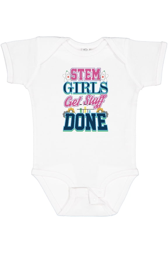 STEM Science Technology Engineering Math Girl Girls Baby Bodysuit
