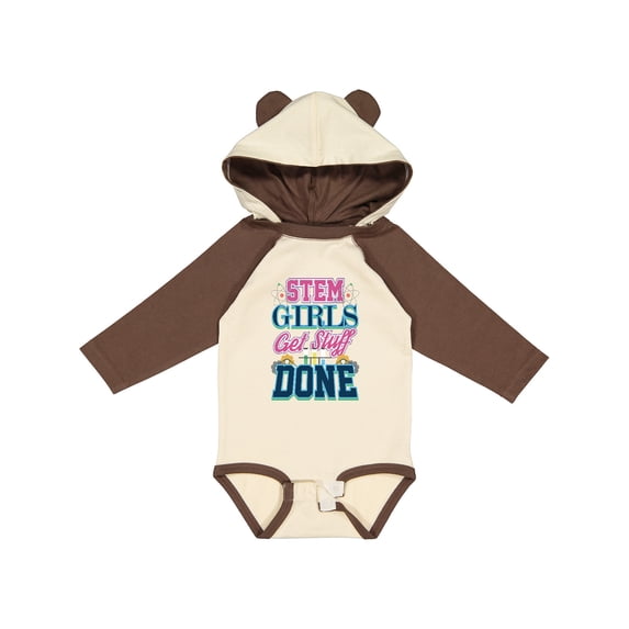 Inktastic Stem Science Technology Engineering Math Girl Girls Long Sleeve Baby Bodysuit
