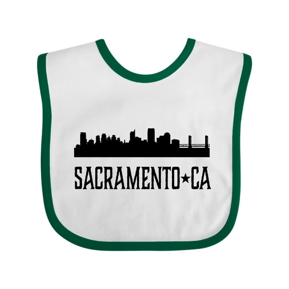 Inktastic Sacramento California City Skyline Boys or Girls Baby Bib
