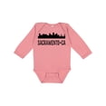 thumbnail image 1 of Inktastic Sacramento California City Skyline Boys or Girls Long Sleeve Baby Bodysuit, 1 of 5