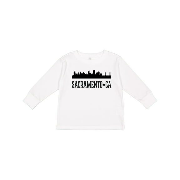 Inktastic Sacramento California City Skyline Boys or Girls Long Sleeve Toddler T-Shirt