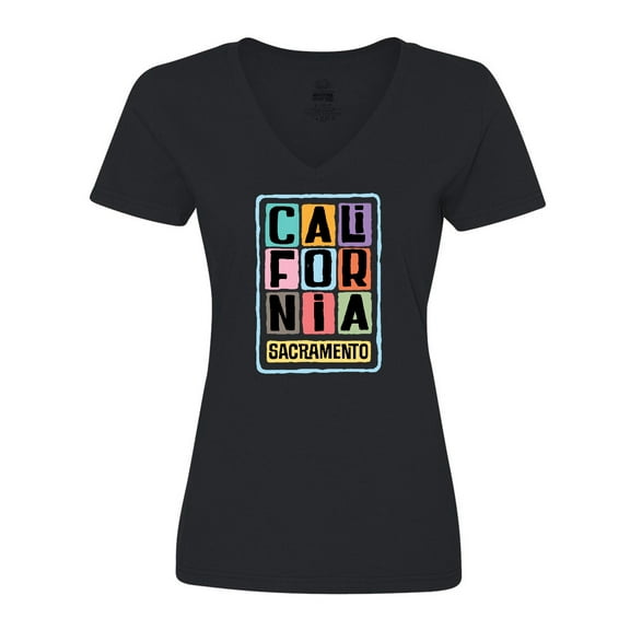 Inktastic Sacramento California Gifts Women's V-Neck T-Shirt
