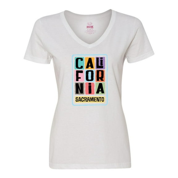Inktastic Sacramento California Gifts Women's V-Neck T-Shirt