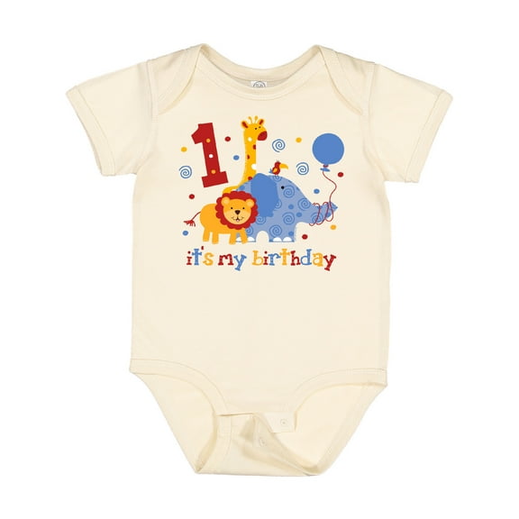 Inktastic Safari 1st Birthday Boys or Girls Baby Bodysuit