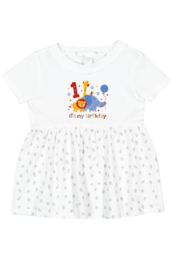 Safari 1st Birthday Girls Baby Dress